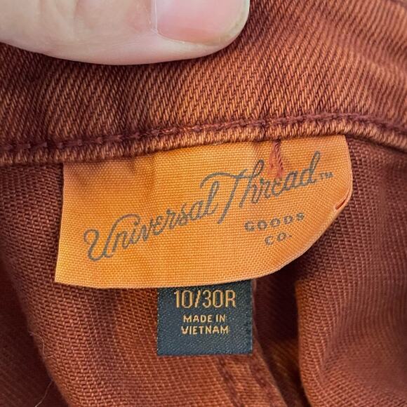 Universal Thread Rust Colored Wide Leg Crop Jeans - Picture 6 of 7